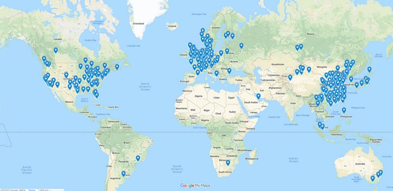 توزيع جغرافي لمستخدمي الموديل حول العالم وفقاً لموقع BBC